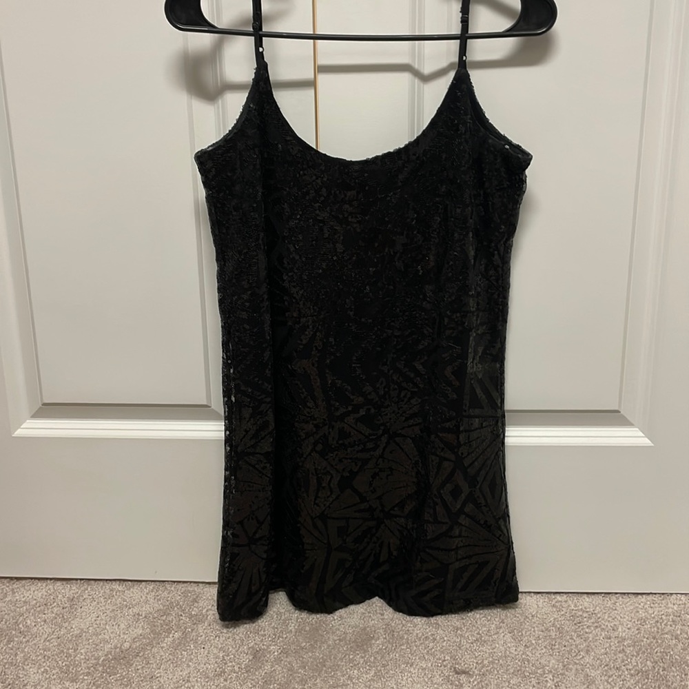 Aqua Beaded Mini Dress